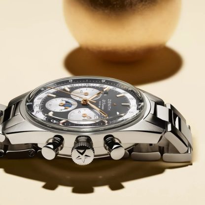 Zenith Chronomaster Original Stalowy 38mm Zegarek Męski Szary 03.3400.3610/39.M3200 - obrazek 2
