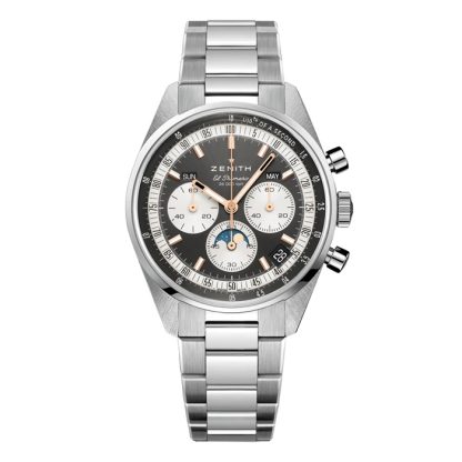 Zenith Chronomaster Original Stalowy 38mm Zegarek Męski Szary 03.3400.3610/39.M3200