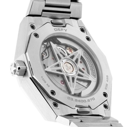 Zenith Defy Skyline 36 mm, stal i diamenty, zegarek automatyczny, niebieski 16.9400.670/51.I001 - obrazek 3
