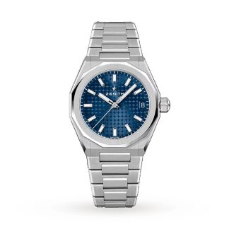 Zenith Defy Skyline 36mm Stalowy Zegarek Automatyczny Niebieski 03.9400.670/51.I001