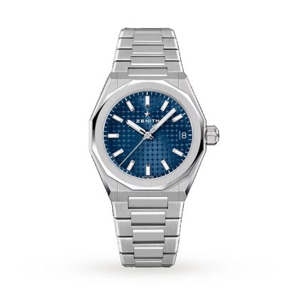 Zenith Defy Skyline 36mm Stalowy Zegarek Automatyczny Niebieski 03.9400.670/51.I001