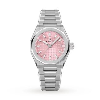 Zenith Defy Skyline 36mm Stalowy Zegarek Automatyczny Różowy 03.9400.670/18.I001