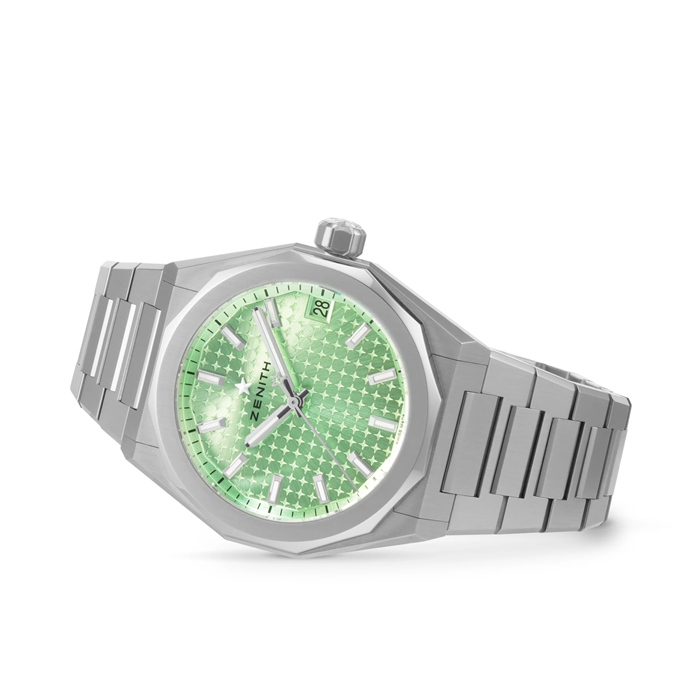 Zenith Defy Skyline 36mm Stalowy zegarek automatyczny Zielony 03.9400.670/61.I001 - obrazek 2