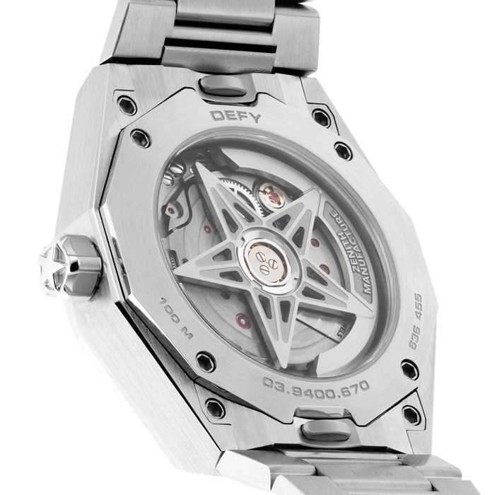 Zenith Defy Skyline 36mm Stalowy zegarek automatyczny Zielony 03.9400.670/61.I001 - obrazek 3