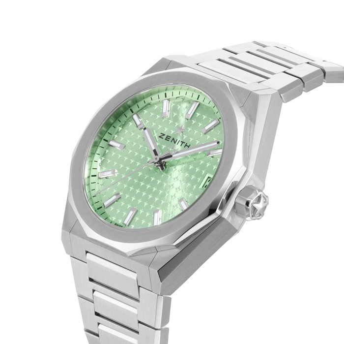 Zenith Defy Skyline 36mm Stalowy zegarek automatyczny Zielony 03.9400.670/61.I001 - obrazek 5