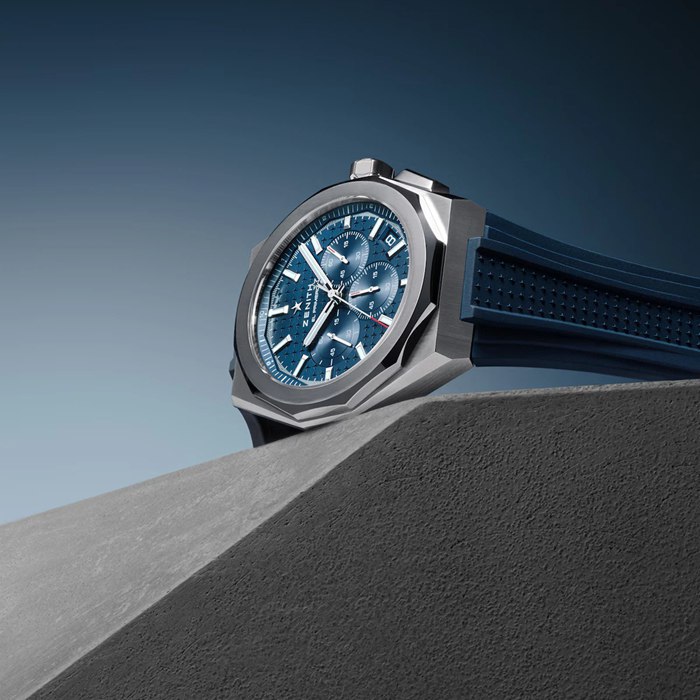 Zenith Defy Skyline Chronograph 42mm Zegarek męski Niebieski wymienny pasek 03.9500.3600/51.I001 - obrazek 2