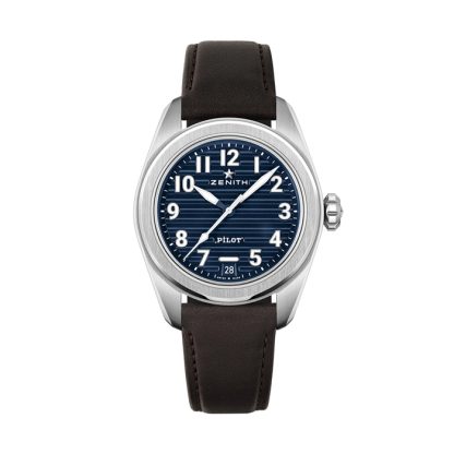 Zenith Pilot Automatic 40mm Zegarek męski Niebieski 2 paski 03.4000.3620/51.I003 - obrazek 2